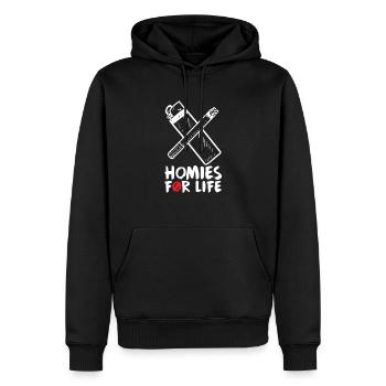 Homies for life shirt gift - Men’s Premium Organic Hoodie - black - Front - Nico (187cm)