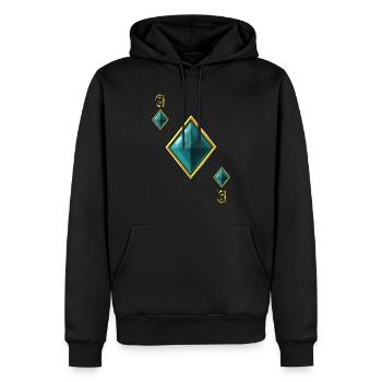 Karo Ass Poker Karte Halloween Kostüm lustig - Männer Premium Bio Hoodie - Schwarz - Vorne - Nico (187cm)
