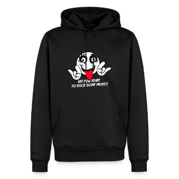 Rocker Hard Rock E-Gitarre Konzert Geschenk - Männer Premium Bio Hoodie - Schwarz - Vorne - Nico (187cm)