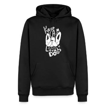 Hunde Geschenk Mops Dackel Sprüche Trainer Dogge - Männer Premium Bio Hoodie - Schwarz - Vorne - Nico (187cm)