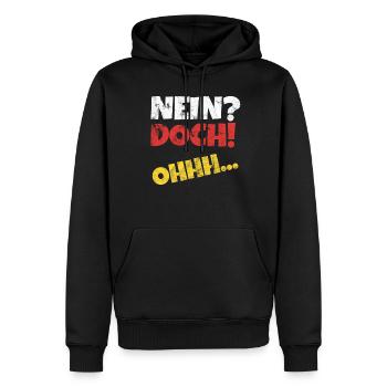 Nein Doch Ohhh Vintage Retro Oh - Männer Premium Bio Hoodie - Schwarz - Vorne - Nico (187cm)