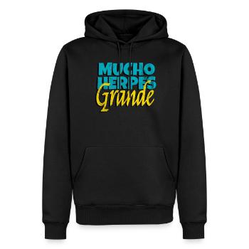 Mucho Herpes Grande Vintage Retro - Männer Premium Bio Hoodie - Schwarz - Vorne - Nico (187cm)