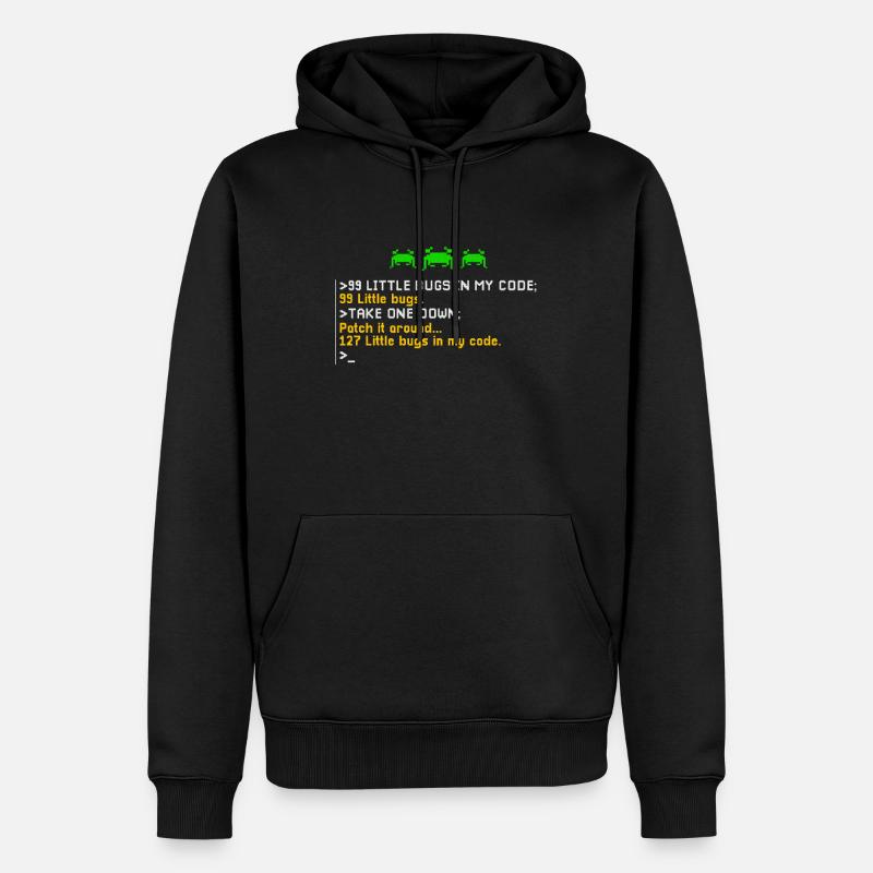 Programmer 99 Little Bugs Programming - Männer Premium Bio Hoodie - Schwarz
