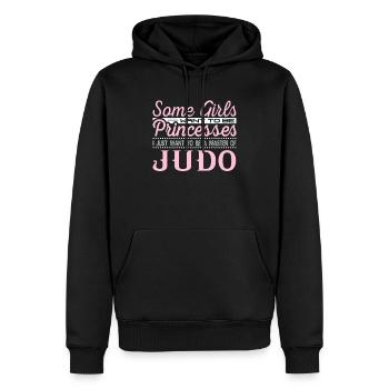Certaines filles veulent être princesses maître de judo - Sweat à capuche Premium bio Homme - noir - Devant - Nico (187cm)