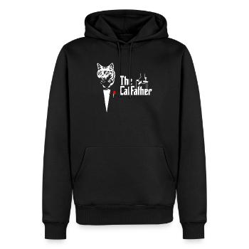 Katzenvater The Catfather Katze Vater Dad Papa - Männer Premium Bio Hoodie - Schwarz - Vorne - Nico (187cm)