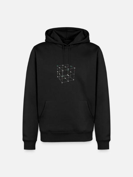 Geometric shapes squares - Men’s Premium Organic Hoodie - black