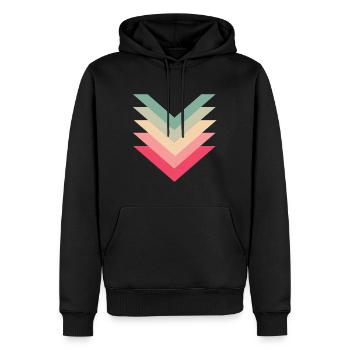 Geometric shapes triangles - Men’s Premium Organic Hoodie - black - Front - Nico (187cm)