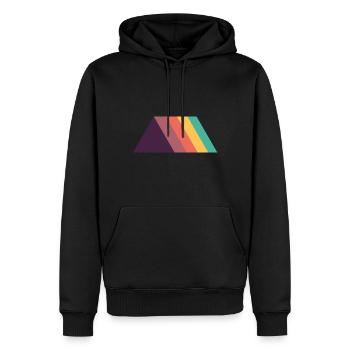 Geometric shapes triangles - Men’s Premium Organic Hoodie - black - Front - Nico (187cm)
