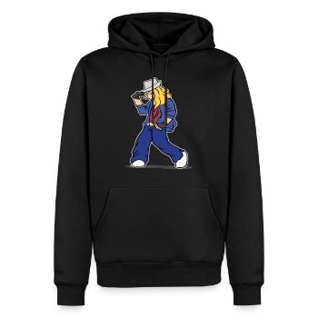 Cool Hip Hop Girl - Men’s Premium Organic Hoodie - black - Front - Nico (187cm)
