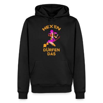 Gute Hexe Halloween Hexen Dürfen Das Pink - Männer Premium Bio Hoodie - Schwarz - Vorne - Nico (187cm)