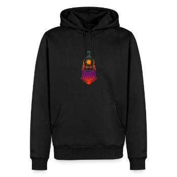 Bunte Lok - Männer Premium Bio Hoodie - Schwarz - Vorne - Nico (187cm)