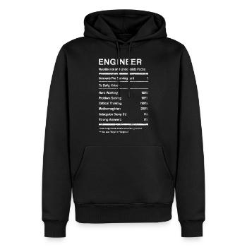 Fakten Ingenieure - Männer Premium Bio Hoodie - Schwarz - Vorne - Nico (187cm)