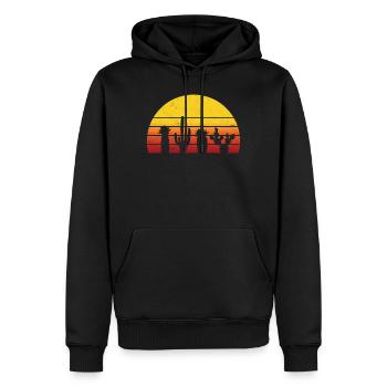 Wüste Geschenk Kaktus Sonnenuntergang Urlaub - Männer Premium Bio Hoodie - Schwarz - Vorne - Nico (187cm)