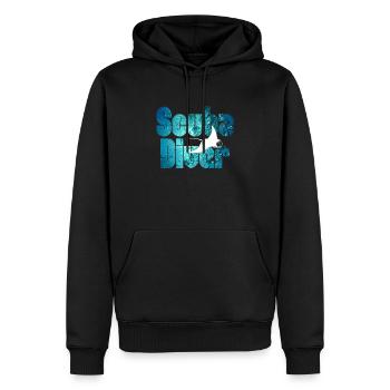 Scuba Diver - rayons - Sweat à capuche Premium bio Homme - noir - Devant - Nico (187cm)