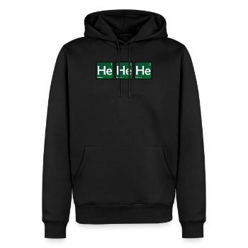 HeHeHe élément d'humour Chimie de table périodique - Sweat à capuche Premium bio Homme - noir - Devant - Nico (187cm)