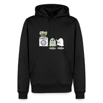 Geist Kostüm Waschmaschine dreckiges Lacken - Männer Premium Bio Hoodie - Schwarz - Vorne - Nico (187cm)
