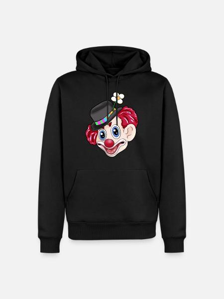Glücklicher Clown Karneval - Männer Premium Bio Hoodie - Schwarz