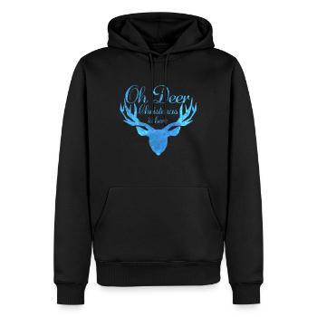 Weihnachten Rentier Wortspiel Xmas Lustige Sprüche - Männer Premium Bio Hoodie - Schwarz - Vorne - Nico (187cm)