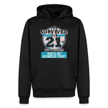 21. Hochzeitstag lustiges Geschenk seit - Männer Premium Bio Hoodie - Schwarz - Vorne - Nico (187cm)
