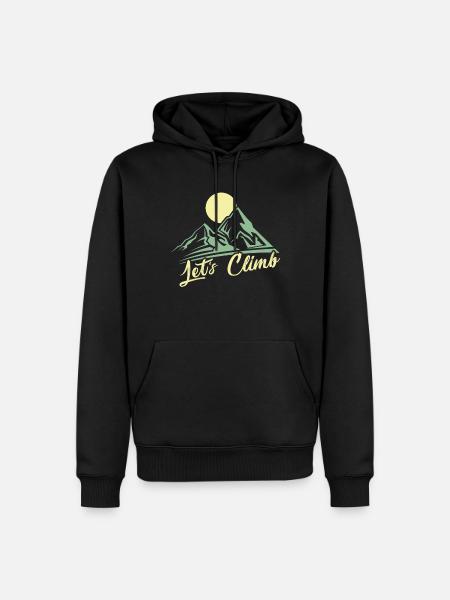 Grimpons - Sweat à capuche Premium bio Homme - noir