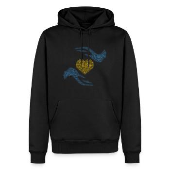 Schweden - Männer Premium Bio Hoodie - Schwarz - Vorne - Nico (187cm)