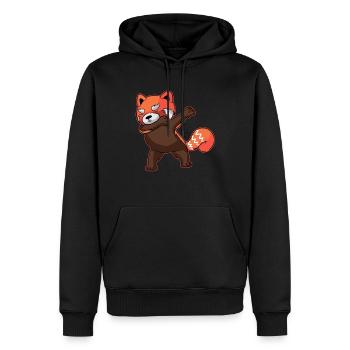 Funny Dabbing Red Panda Dab Dance Gift - Männer Premium Bio Hoodie - Schwarz - Vorne - Nico (187cm)