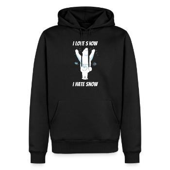 Bipolar Eisbär Bipolar Bear Arktis Depressiv - Männer Premium Bio Hoodie - Schwarz - Vorne - Nico (187cm)