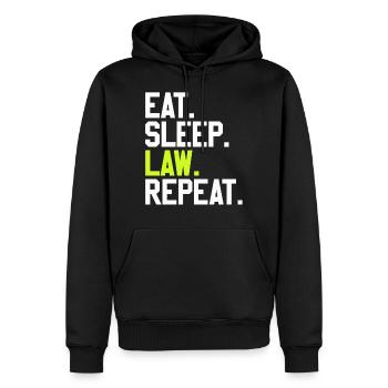 Law degree - Men’s Premium Organic Hoodie - black - Front - Nico (187cm)