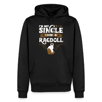 Ragdoll Katze Haustier - Männer Premium Bio Hoodie - Schwarz - Vorne - Nico (187cm)