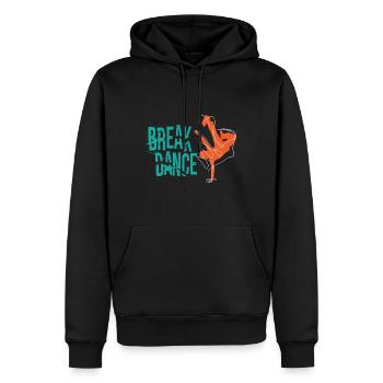 Breakdance - Männer Premium Bio Hoodie - Schwarz - Vorne - Nico (187cm)