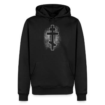Orthodoxes östliches Orthodoxie-Geschenk - Männer Premium Bio Hoodie - Schwarz - Vorne - Nico (187cm)