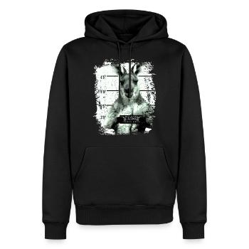 Prison kangaroo marsupial funny - Men’s Premium Organic Hoodie - black - Front - Nico (187cm)