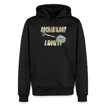 Archéologie je la fouille Archéologie Puns Drôle - Sweat à capuche Premium bio Homme - noir - Devant - Nico (187cm)