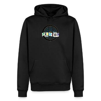 Peloton Rad italienischen Retro Vintage Radfahren - Männer Premium Bio Hoodie - Schwarz - Vorne - Nico (187cm)