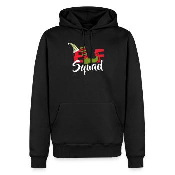 Cadeau de Noël Elf Elf Squad de Noël - Sweat à capuche Premium bio Homme - noir - Devant - Nico (187cm)