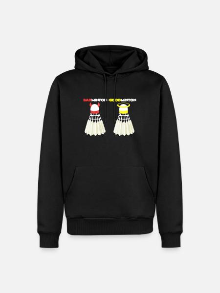 Badminton goodminton - Sweat à capuche Premium bio Homme - noir