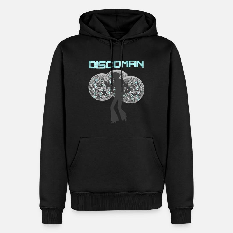 Discoman - Sweat à capuche Premium bio Homme - noir