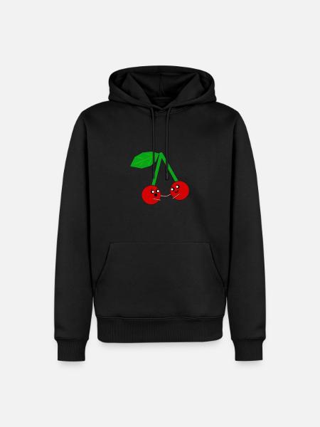 Sweet cherries - Men’s Premium Organic Hoodie - black