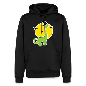 Kinder Halloween Dino T-Shirt - Geschenkidee - Männer Premium Bio Hoodie - Schwarz - Vorne - Nico (187cm)