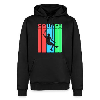 Squash - Männer Premium Bio Hoodie - Schwarz - Vorne - Nico (187cm)