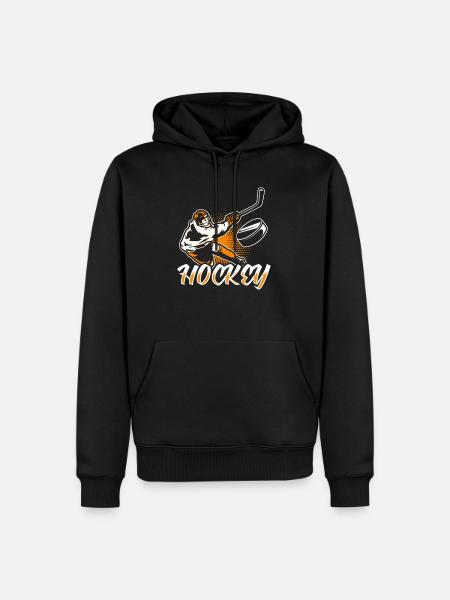 Hockey Deportes de invierno Hockey regalo Retro - Ekologisk premiumluvtröja herr - svart