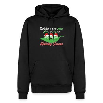Weihnachten Erbsen - Männer Premium Bio Hoodie - Schwarz - Vorne - Nico (187cm)