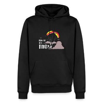 Parachute de parapente extrêmement sportif cadeau - Sweat à capuche Premium bio Homme - noir - Devant - Nico (187cm)