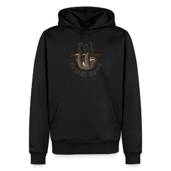 Sloth - My Spirit Animal - Männer Premium Bio Hoodie - Schwarz - Vorne - Nico (187cm)