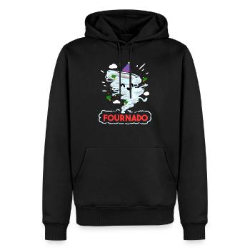4e anniversaire Four Boy Girl 4 Fournado Cadeau - Sweat à capuche Premium bio Homme - noir - Devant - Nico (187cm)