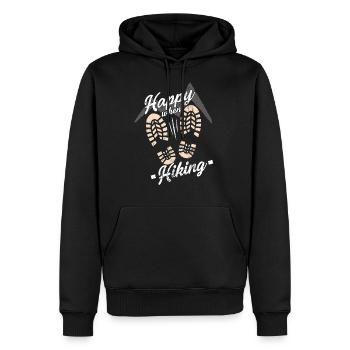 marche - Sweat à capuche Premium bio Homme - noir - Devant - Nico (187cm)