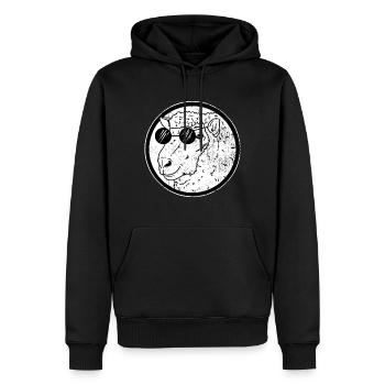 Sheep cattle sunglasses goat gift - Men’s Premium Organic Hoodie - black - Front - Nico (187cm)