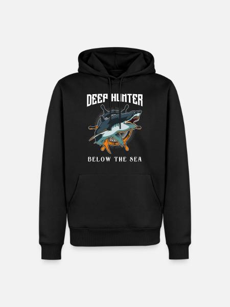 Haifisch - Männer Premium Bio Hoodie - Schwarz