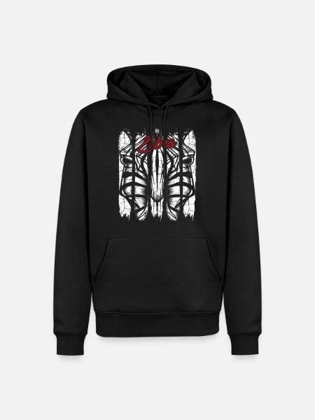 zebra - Men’s Premium Organic Hoodie - black
