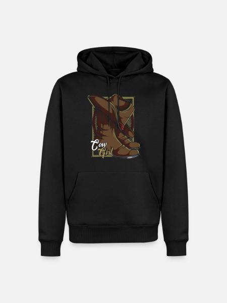 Far West - Sweat à capuche Premium bio Homme - noir
